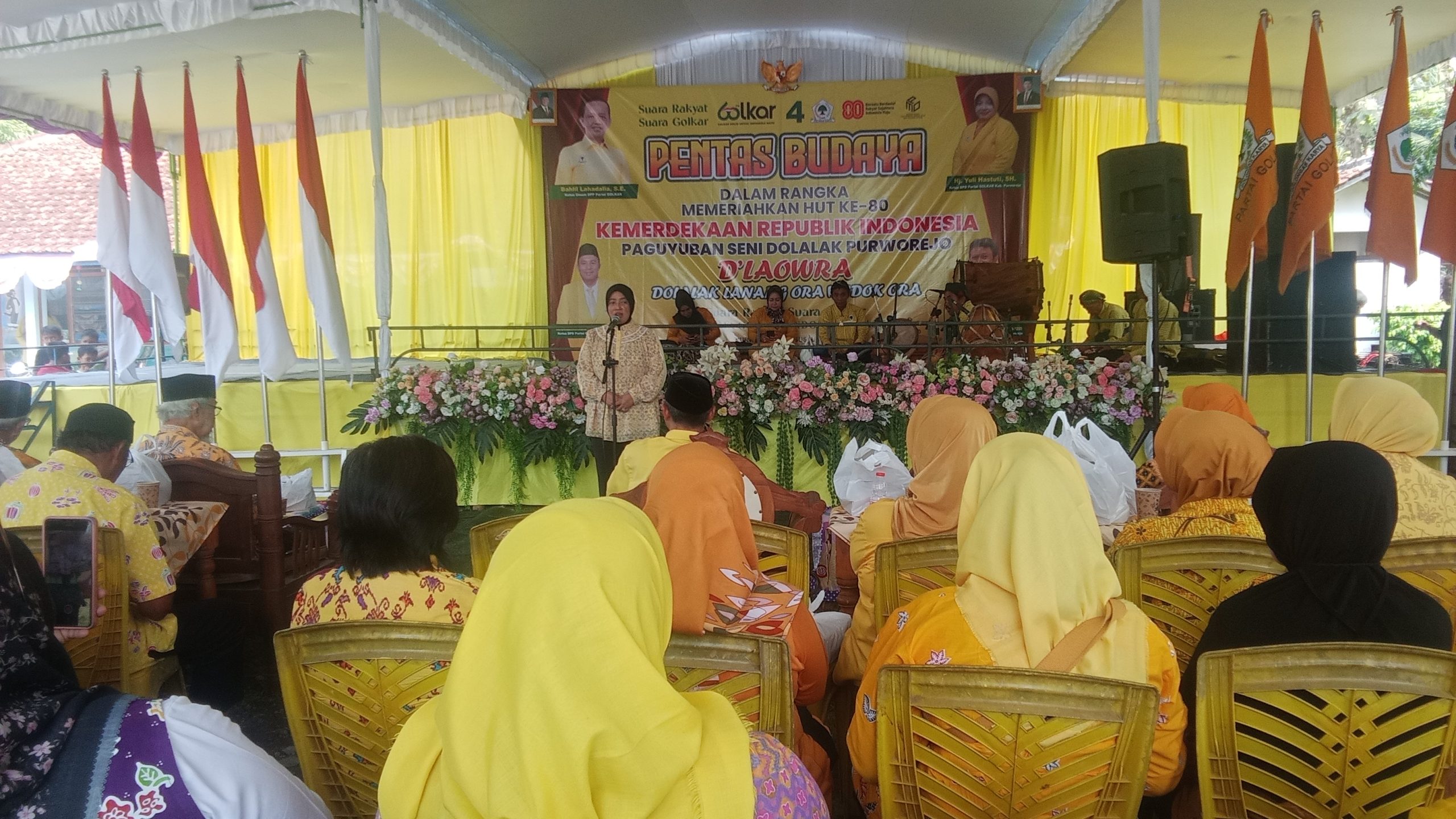 Memeriahkan HUT RI ke-80, DPD Partai Golkar Kabupaten Purworejo Menggelar Pentas Seni Budaya